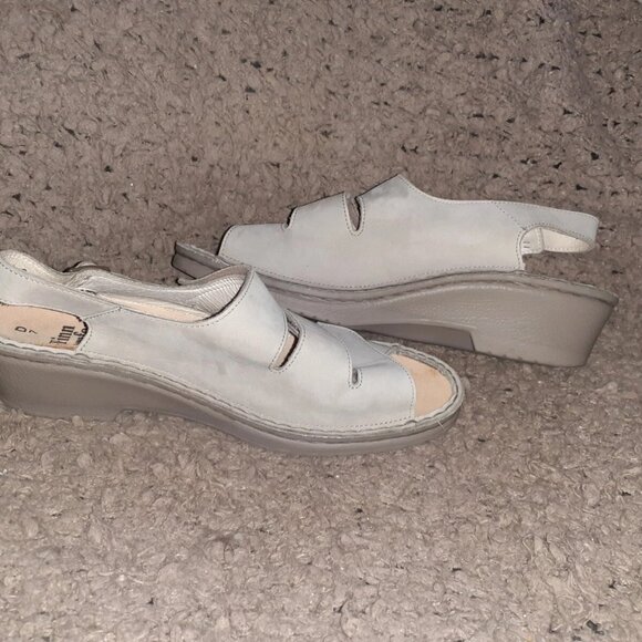 FINN COMFORT-Sylt Sandal-Soft Footbed-Beige Nubuck-Sz UK7-9.5 Women-Near Mint - Picture 6 of 9